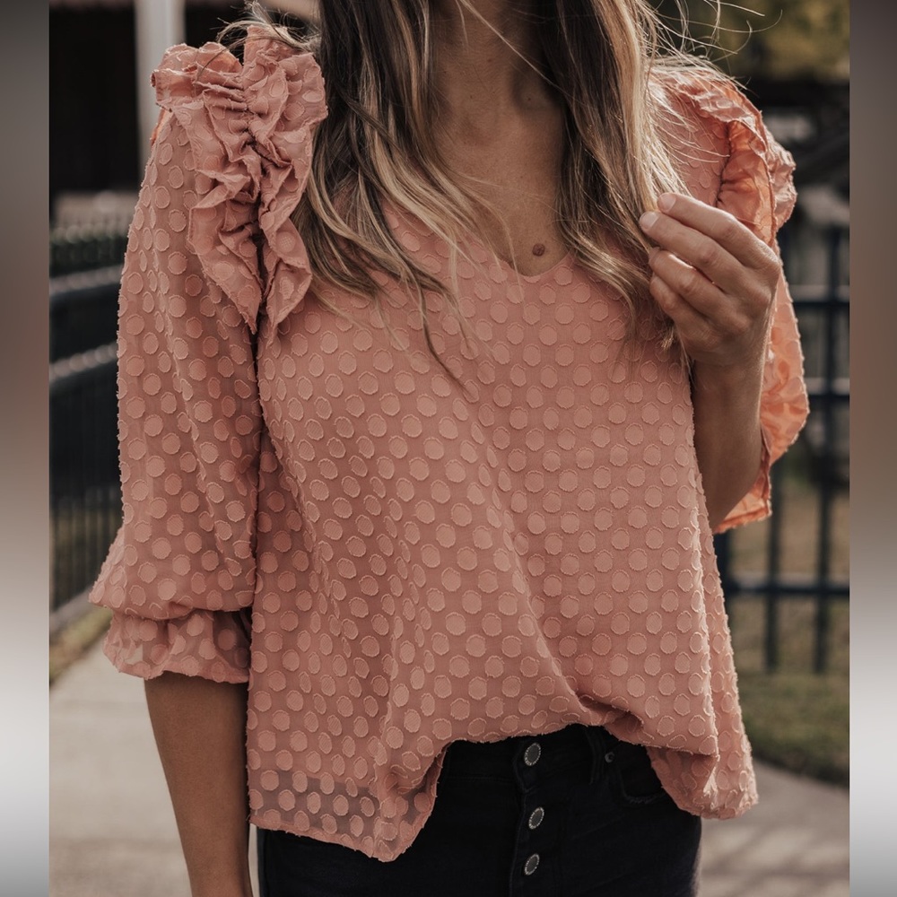 Dotted blouse 1/2 sleeve